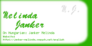 melinda janker business card